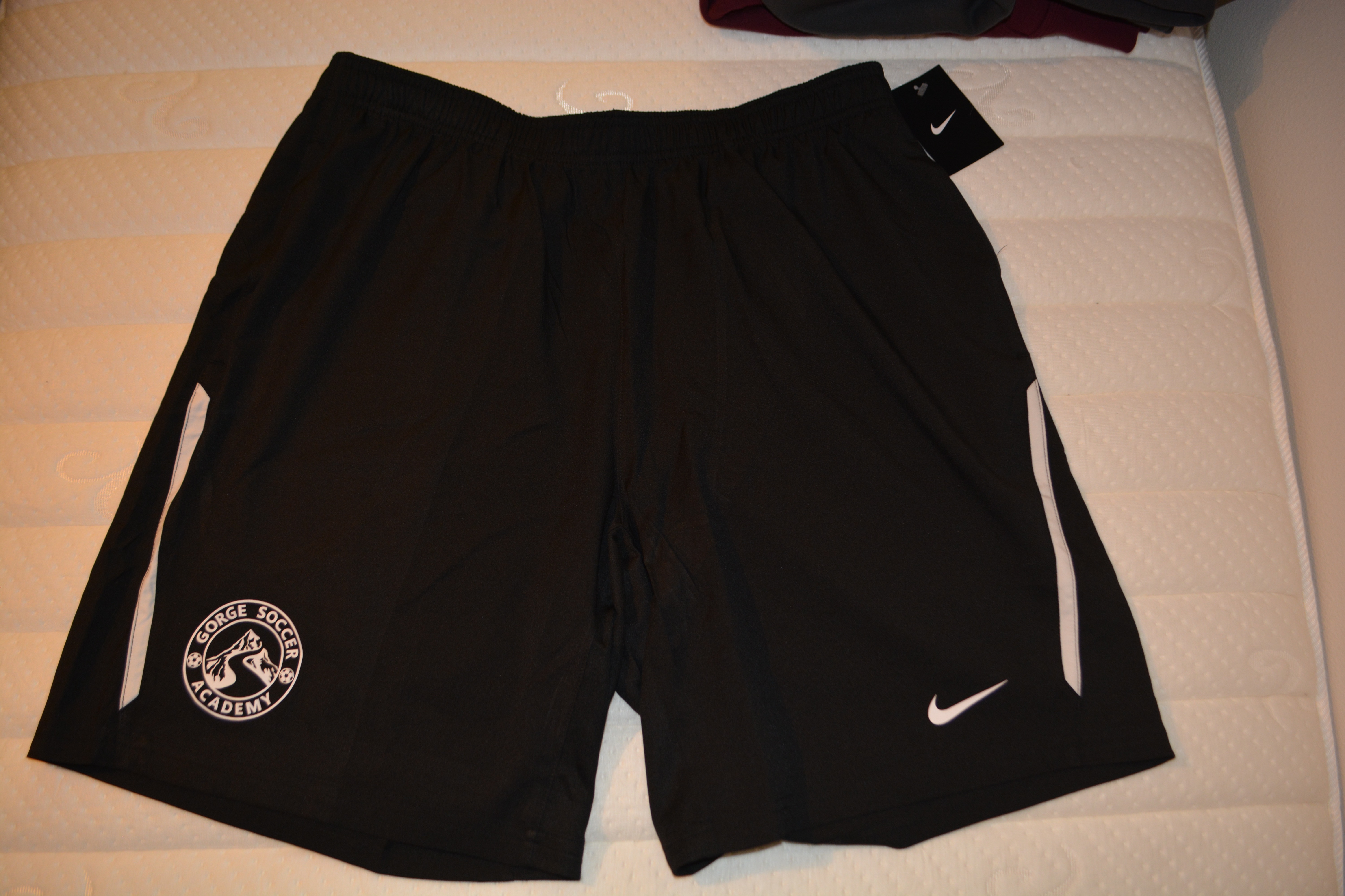 Black GSA Training Shorts with White Printed Logo